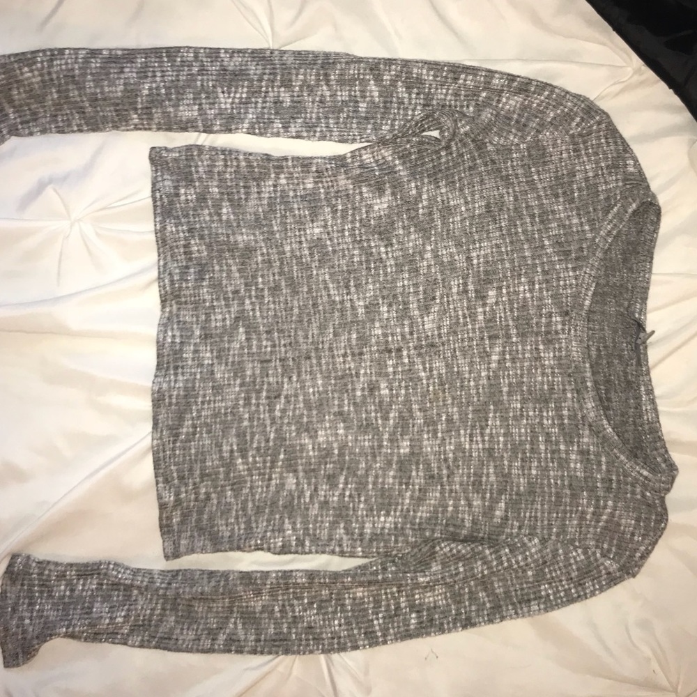 Grey Ribbed Long Sleeve - Picture 2 of 3